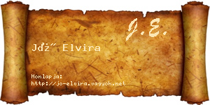 Jó Elvira névjegykártya